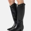 Pier One Leather - Stivali Texani / Biker - Black