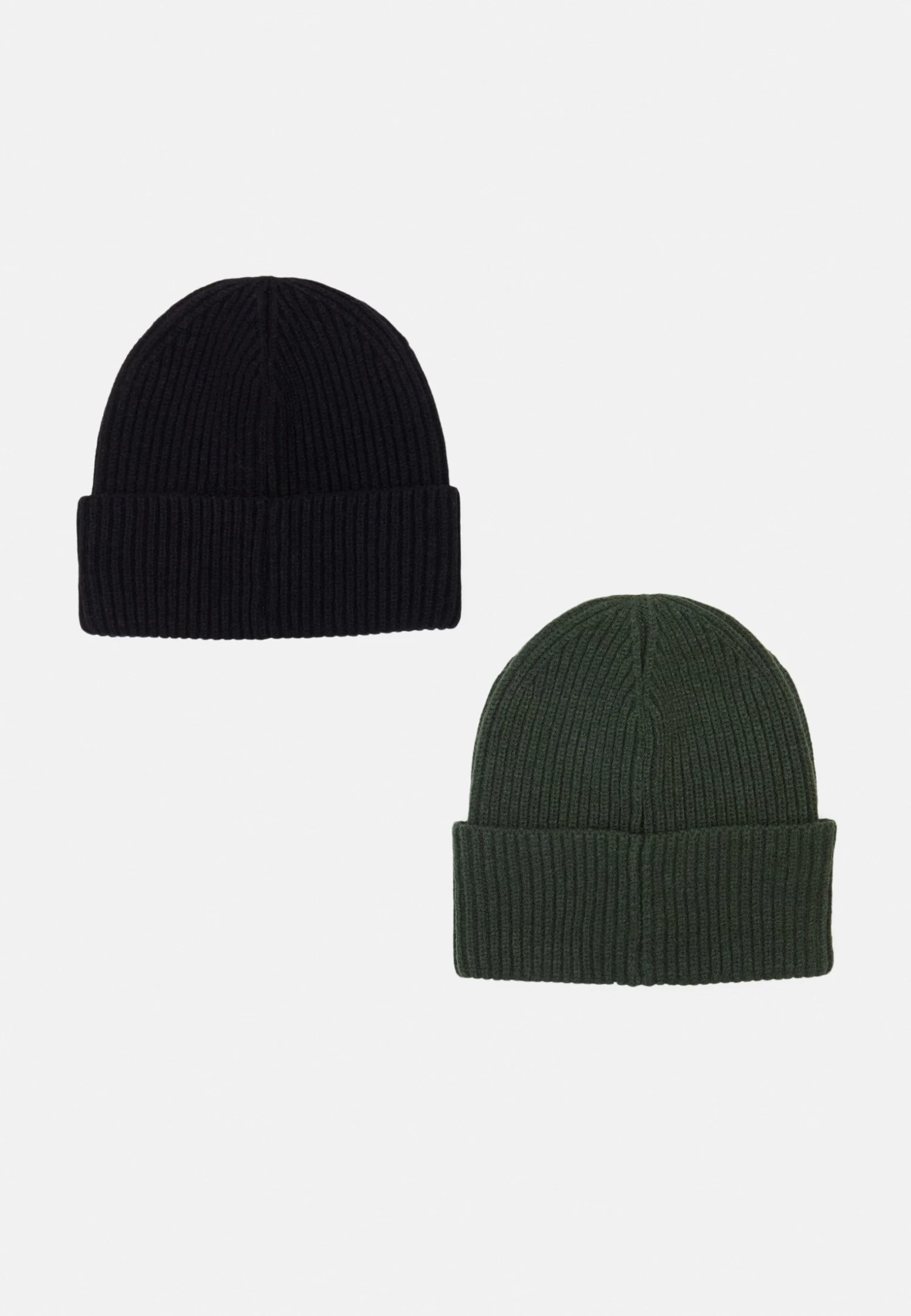 Pier One Unisex 2 PackBerrettoBlack/Khaki Uomo Cappellie Berretti PI954P00N-Q14 - immagine 2