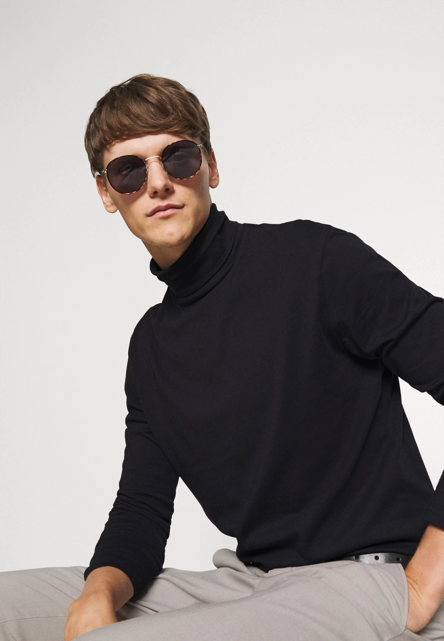 Pier One 3 PackMaglietta A Manica LungaBlack/Dark Grey/White Uomo T-shirt E Polo PI922O0UL-Q11 - immagine 6