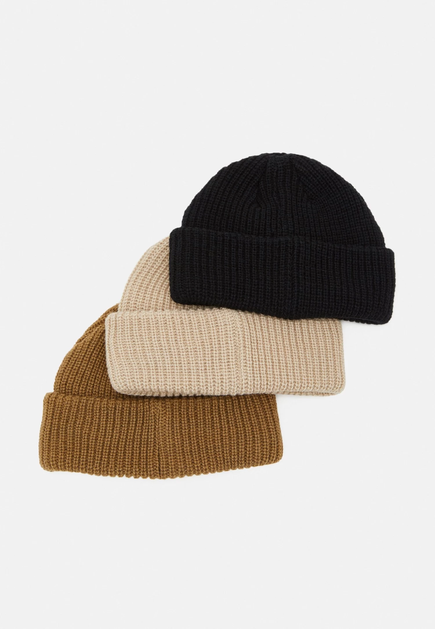 Pier One Unisex 3 PackBerrettoBlack/Khaki/Beige Donna Cappelli E Foulard PI954P00M-Q13 - immagine 2