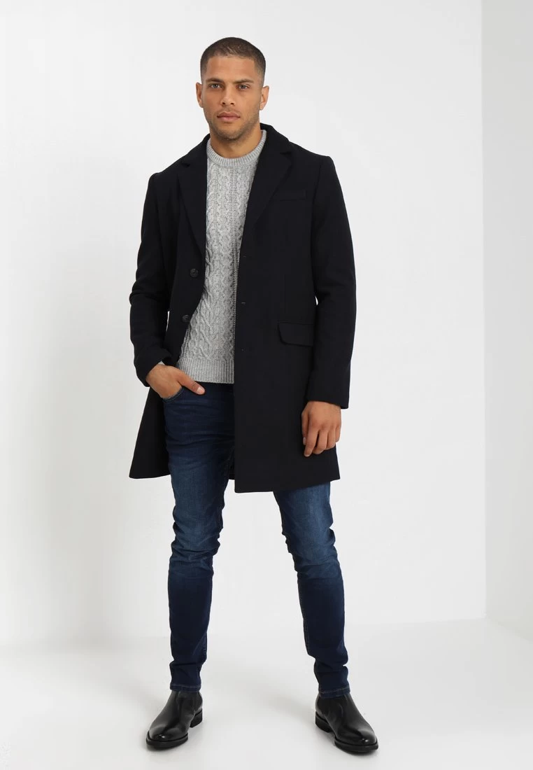Pier One Wheeler Coat Cappotto ClassicoDark Blue Uomo Cappotti PI922T00P-K11 - immagine 2