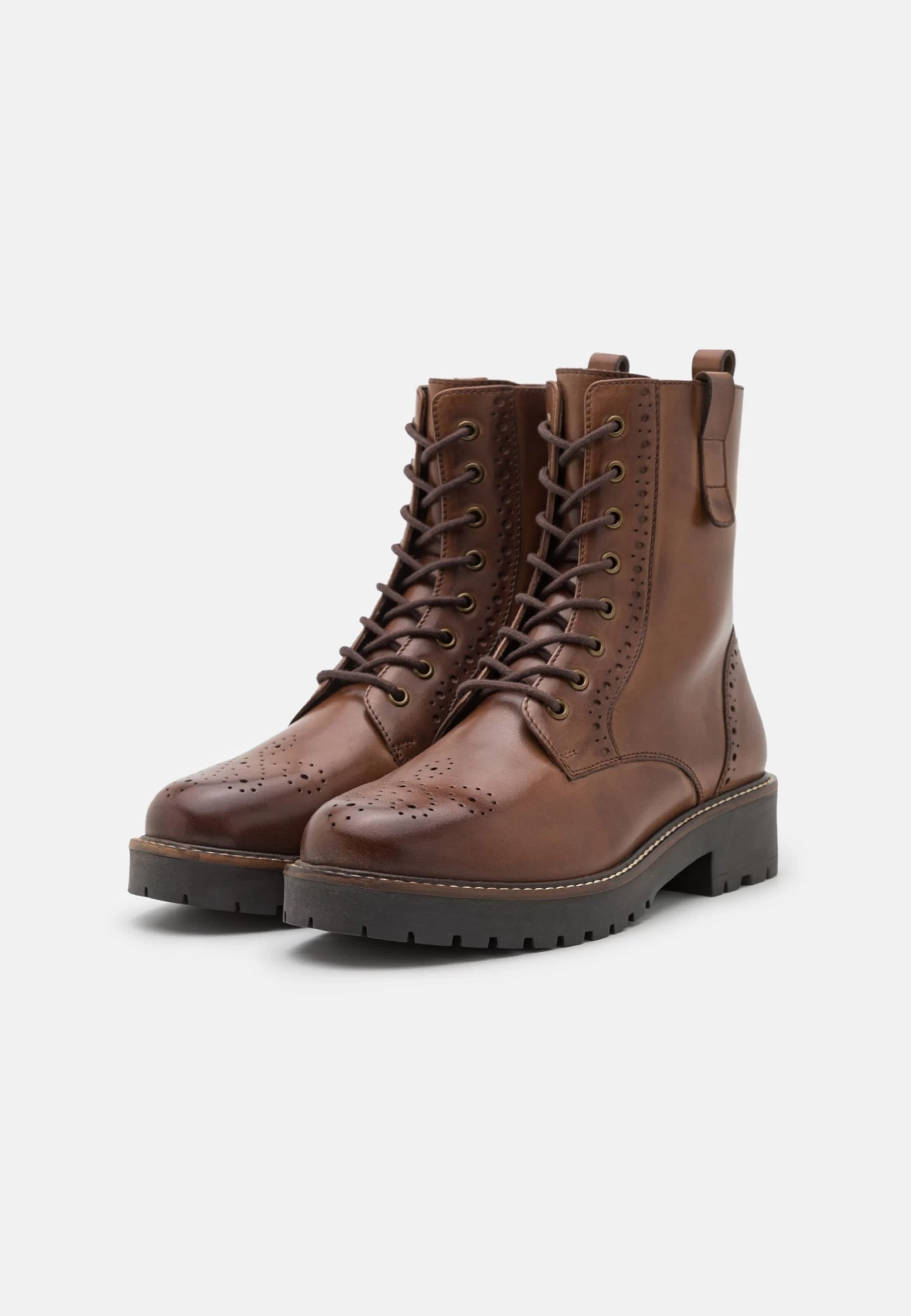 Pier One Leather Stivaletti Con PlateauCognac Donna Stivaletti PI911N09R-O11 - immagine 3