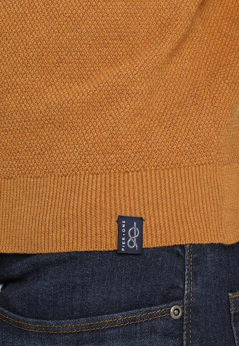 Pier One MaglioneMottled Dark Yellow Uomo Maglieria PI922Q02G-E11 - immagine 6