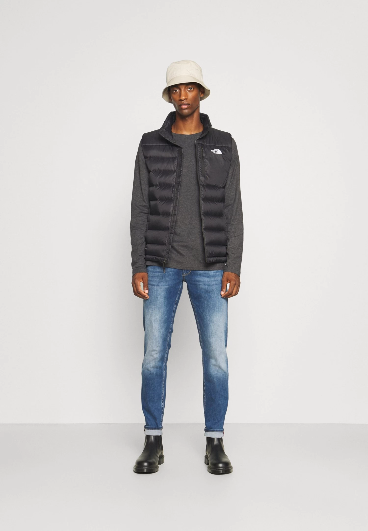 Pier One 2 PackMaglietta A Manica LungaDark Grey/Black Uomo T-shirt E Polo PI922O0GT-C11