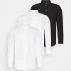 Pier One 3 PackCamicia EleganteWhite/White/Black Uomo Camicie PI922D0DJ-A12