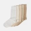 Pier One 5Pack - Calze - Off-White/Beige/Tan