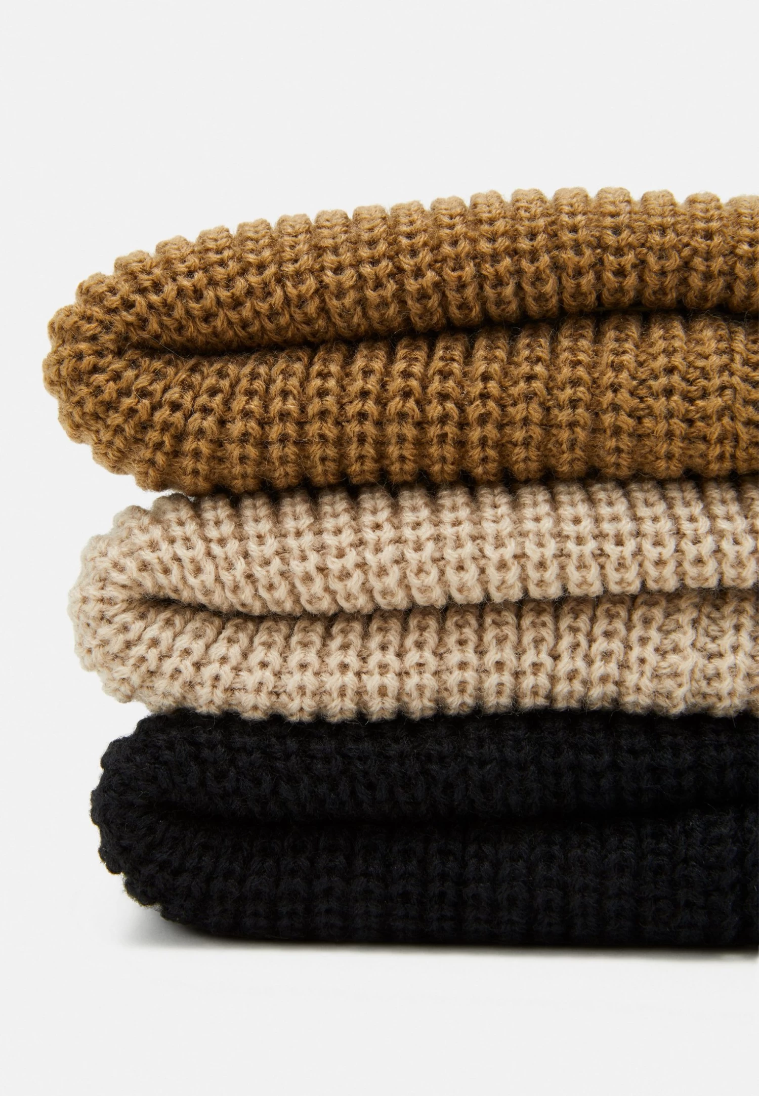 Pier One Unisex 3 PackBerrettoBlack/Khaki/Beige Donna Cappelli E Foulard PI954P00M-Q13 - immagine 3