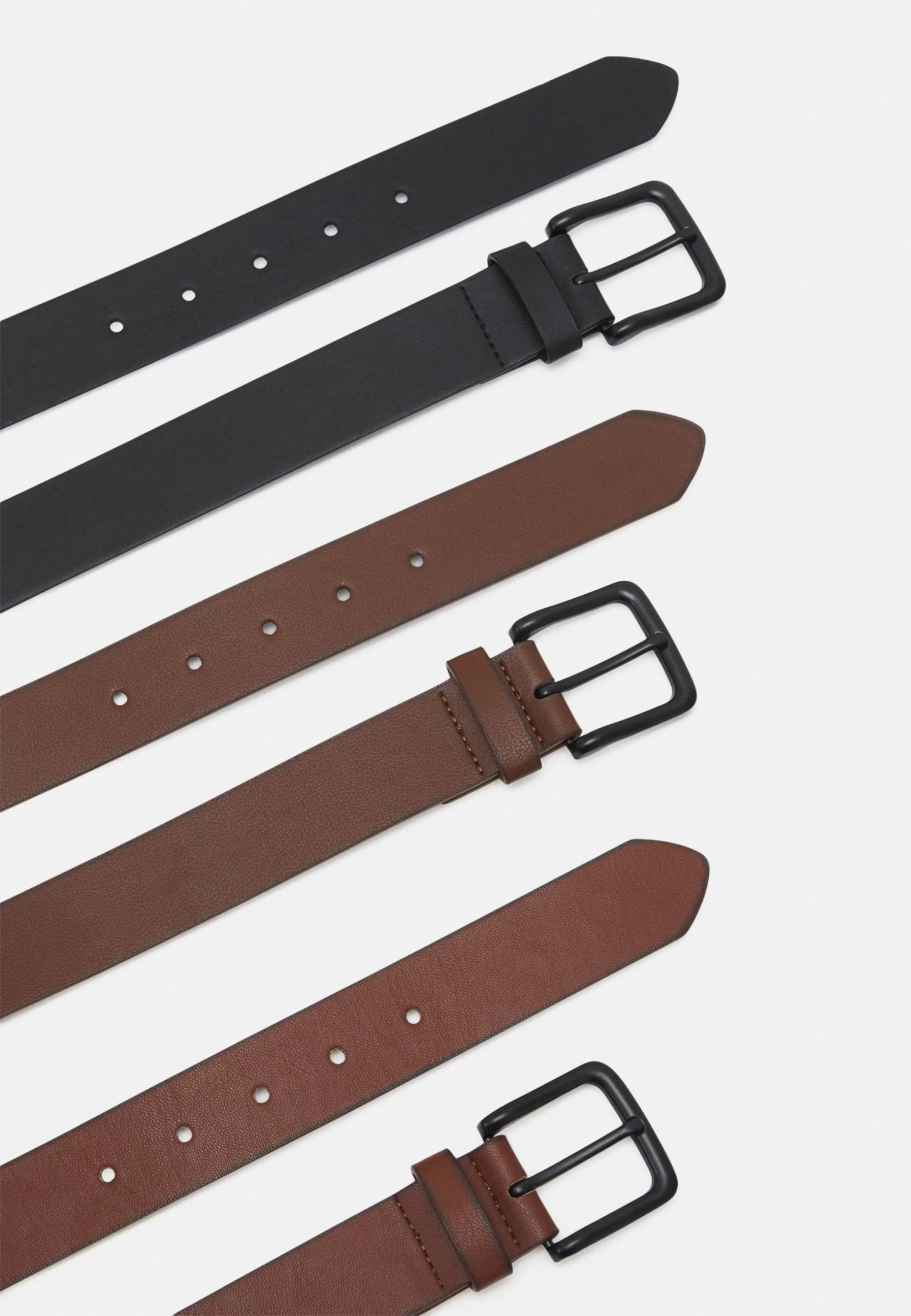 Pier One 3 Pack Unisex - Cintura - Black/Brown /Cognac - immagine 2