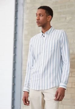 Pier One Camicia Light Blue/White Uomo Camicie PI922D0BB-K11