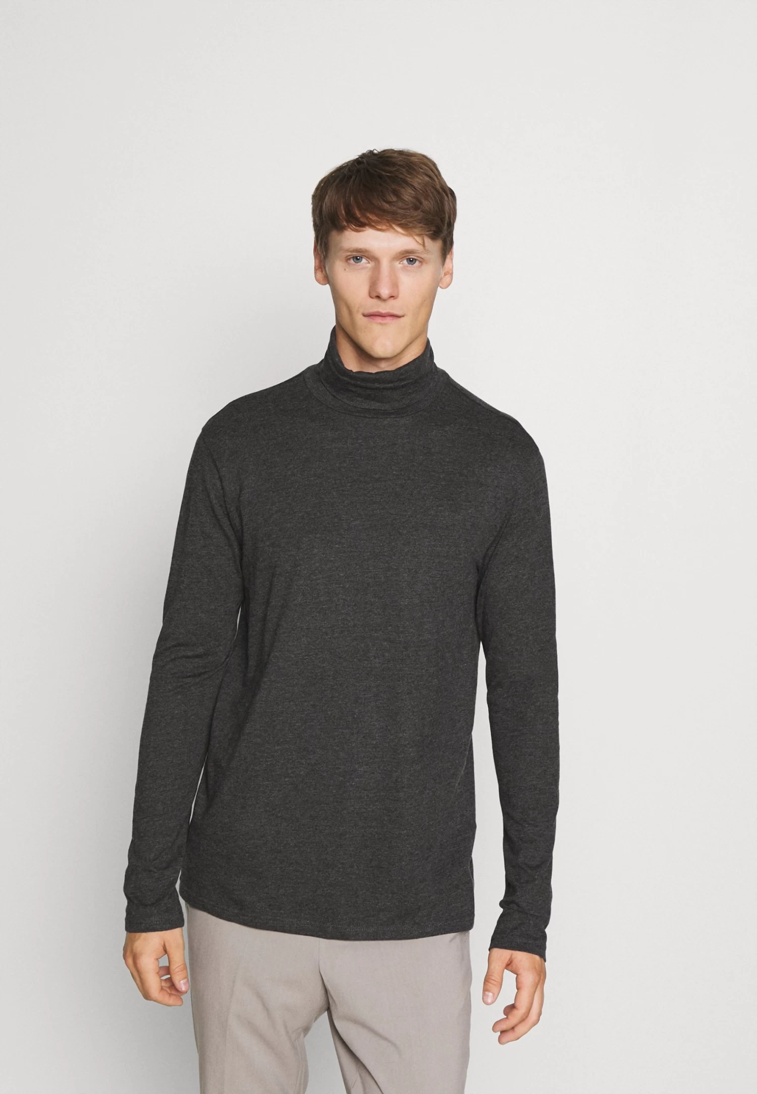 Pier One 3 PackMaglietta A Manica LungaBlack/Dark Grey/White Uomo T-shirt E Polo PI922O0UL-Q11 - immagine 4