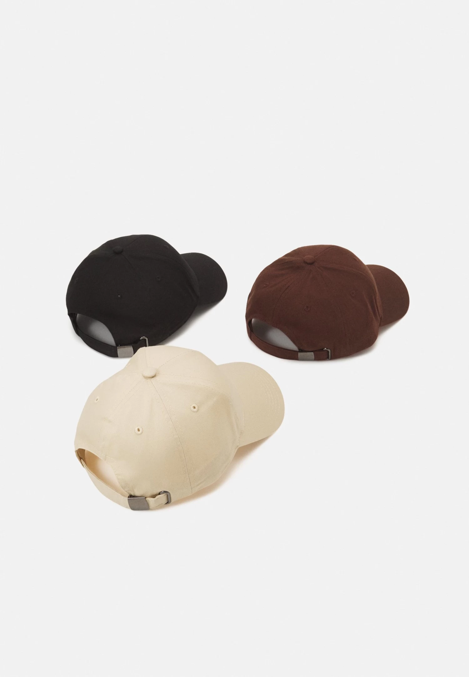 Pier One Unisex 3 PackCappellinoBlack/Dark Brown/Beige Donna Cappelli E Foulard PI954Q00J-Q11 - immagine 2