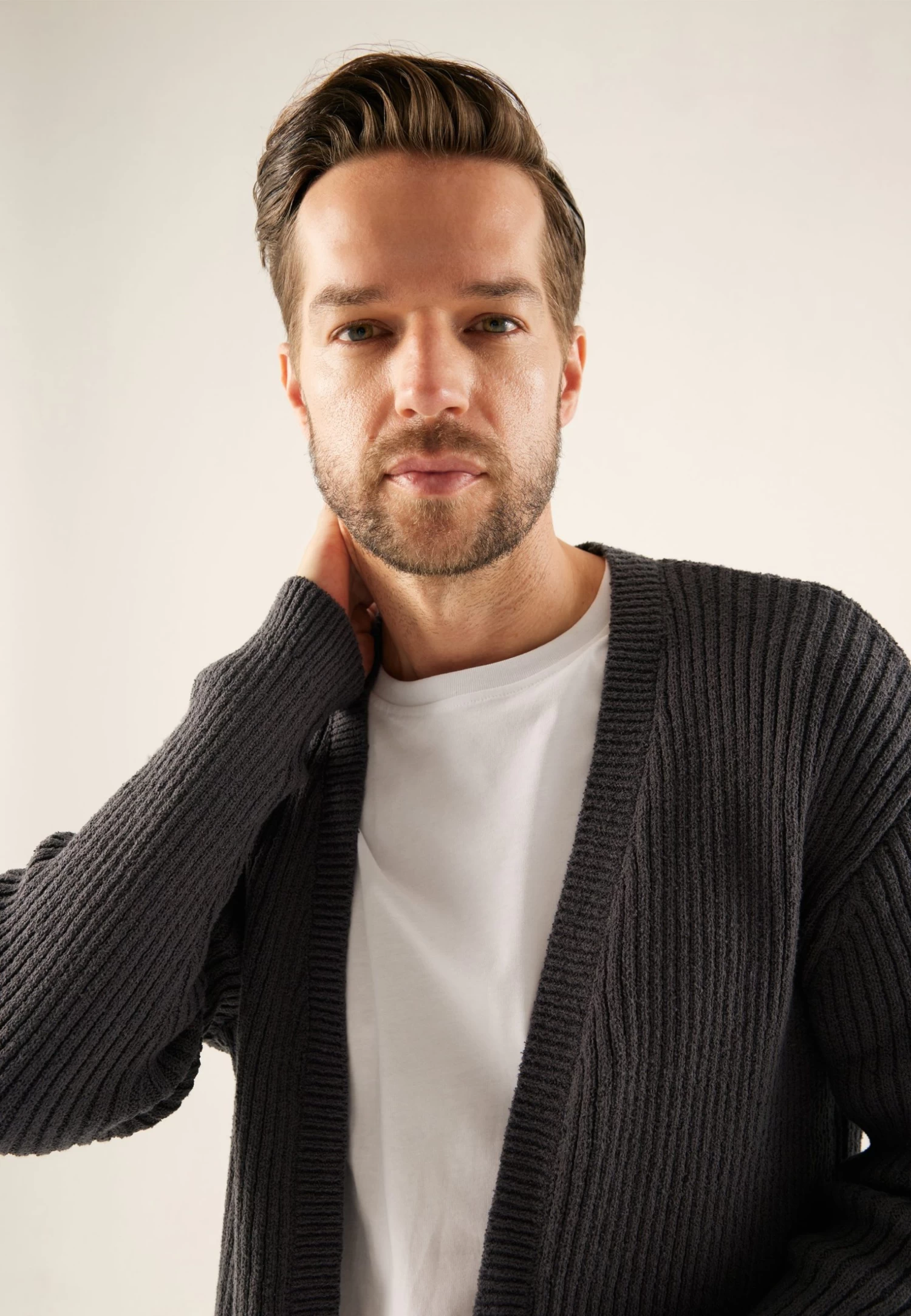 Pier One CardiganAnthracite Uomo Maglieria PI922Q0BV-Q11 - immagine 5