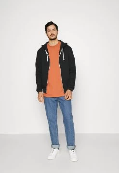 Pier One 2 PackFelpa Con ZipBlack/Mottled Light Grey Uomo Maglieria E Felpe PI922S0HA-Q11