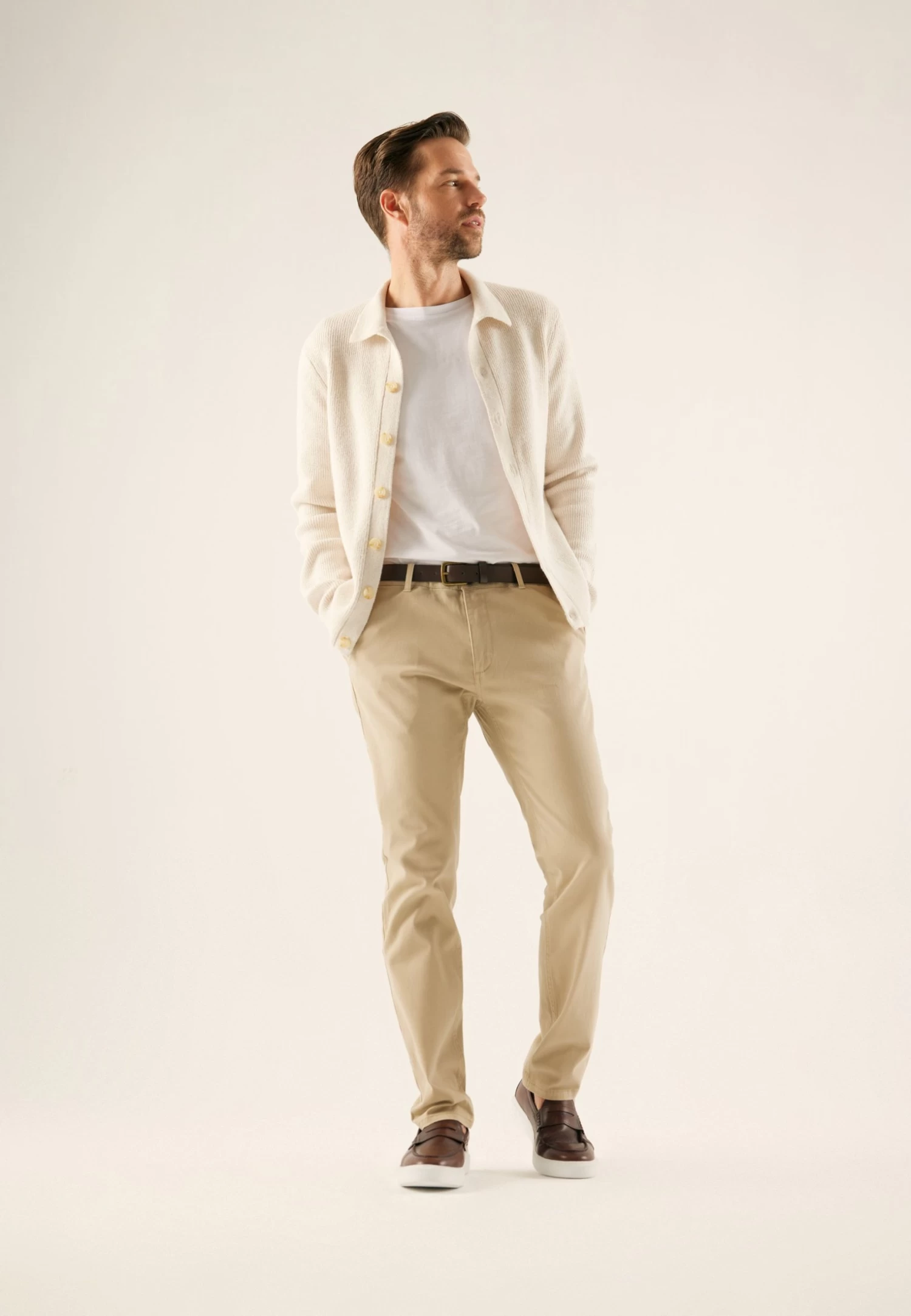 Pier One ChinoBeige Uomo Pantaloni PI922E05D-B11 - immagine 2