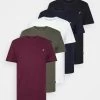 Pier One Unisex 5 PackT-Shirt BasicWhite/Brown/Dark Blue Donna T-shirt E Top PI921001I-A11