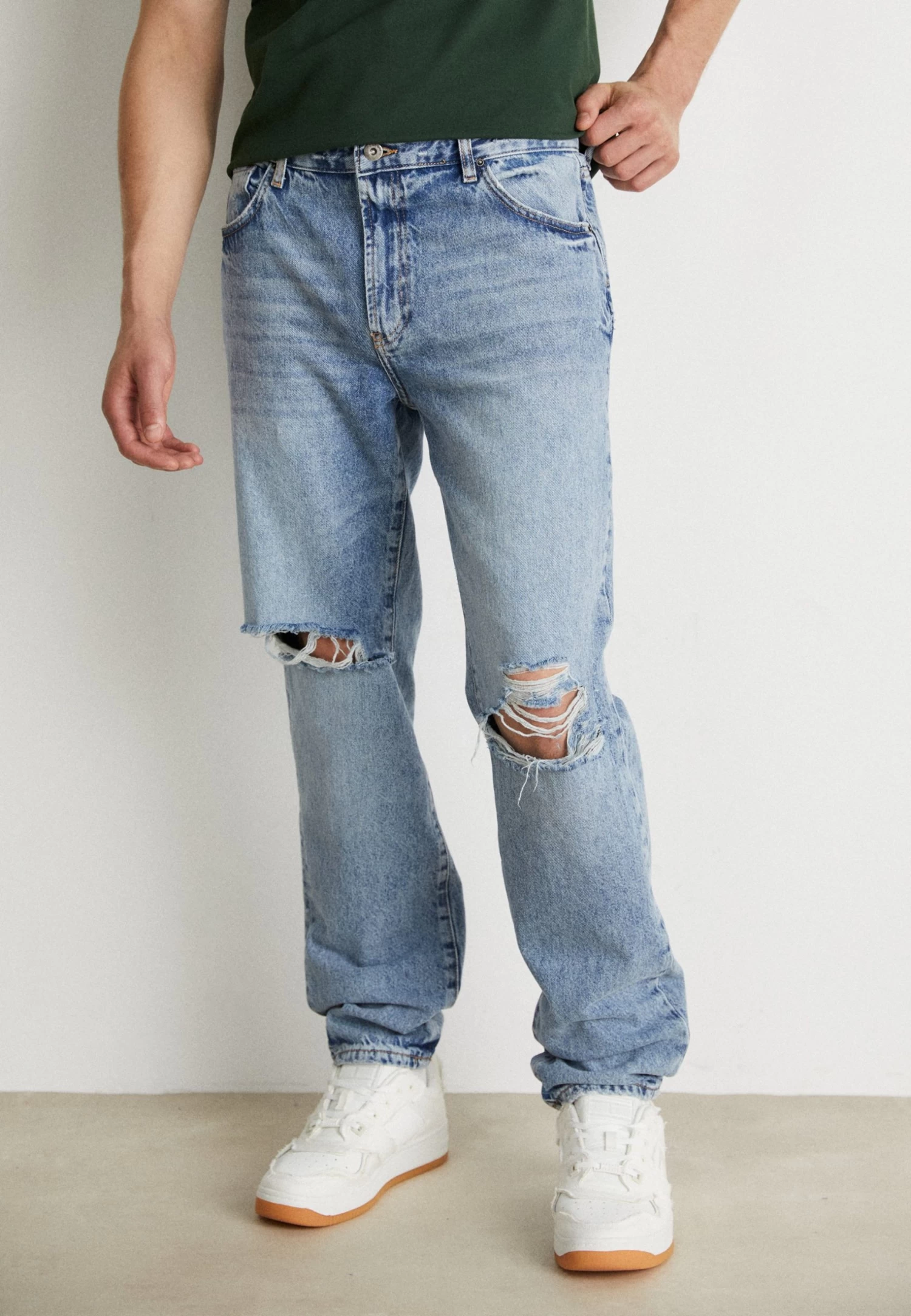 Pier One Jeans BaggyDark Blue Denim Uomo Jeans PI922G04R-K11