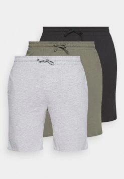 Pier One 3 PackPantaloni Del PigiamaBlack/Mottled Grey/Khaki Uomo Per La Notte PI982L00N-Q11