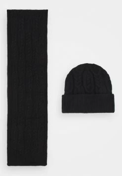 Pier One Set UnisexSciarpaBlack Donna Sciarpe PI954G01Z-Q11