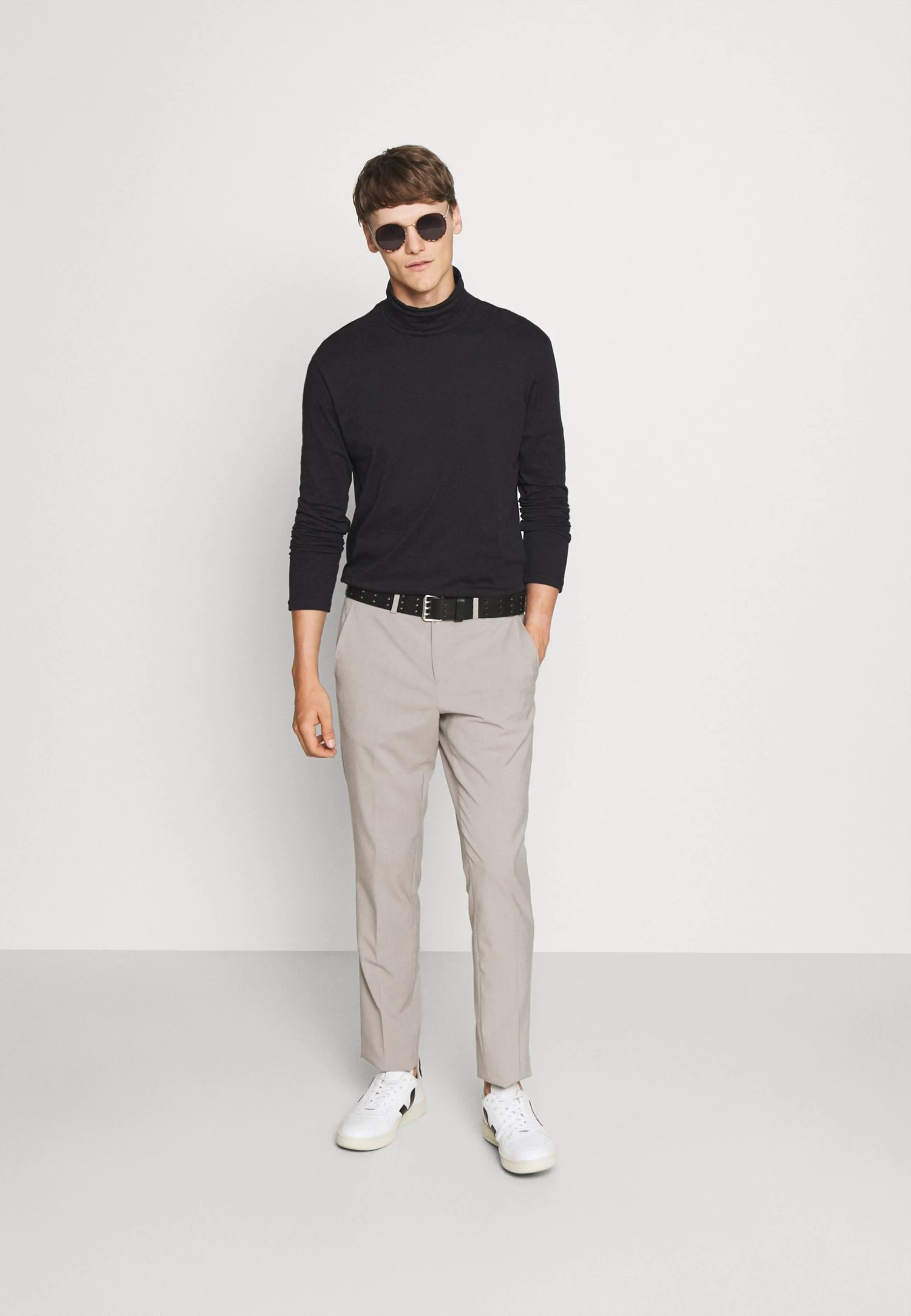 Pier One 3 PackMaglietta A Manica LungaBlack/Dark Grey/White Uomo T-shirt E Polo PI922O0UL-Q11