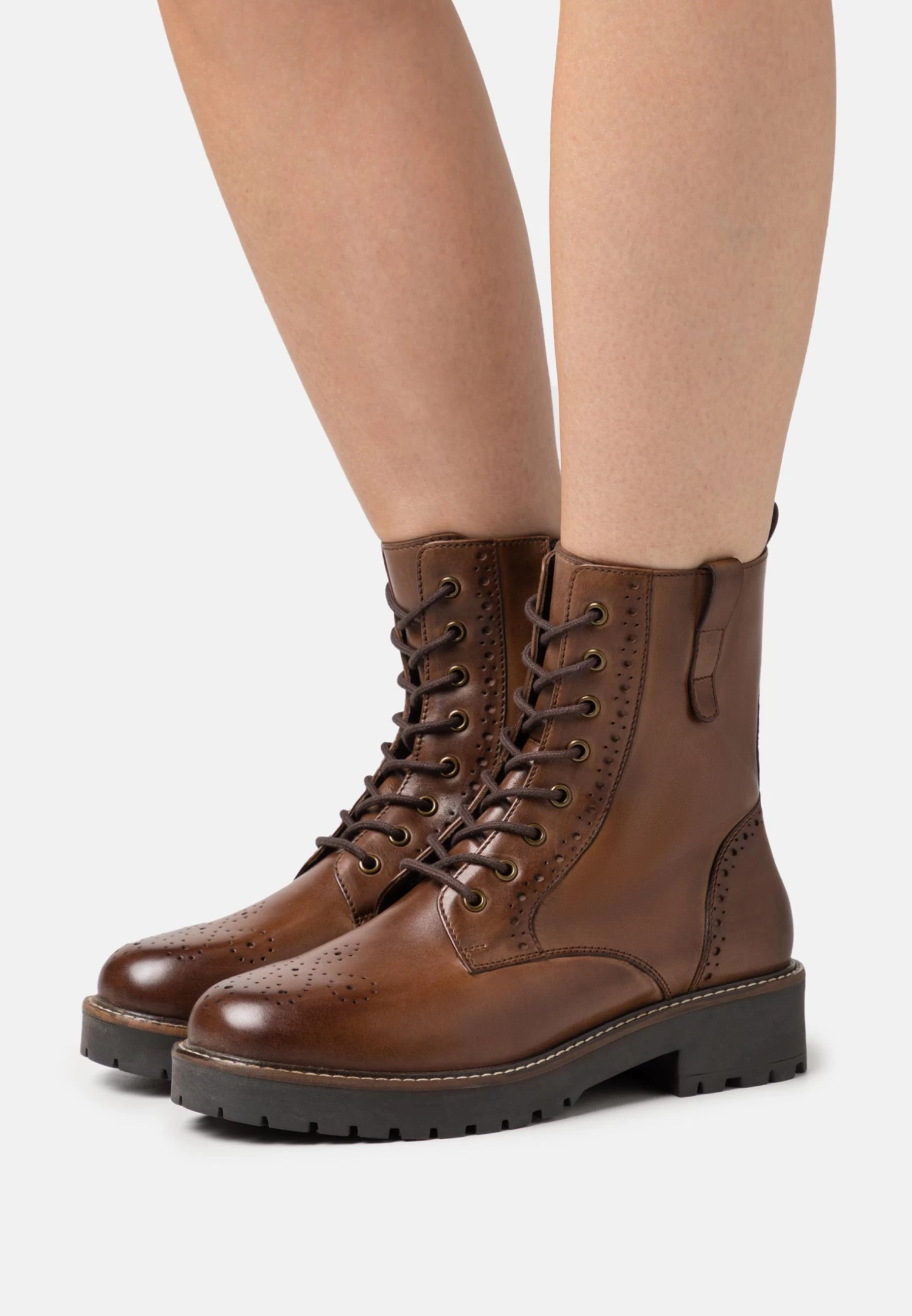 Pier One Leather Stivaletti Con PlateauCognac Donna Stivaletti PI911N09R-O11