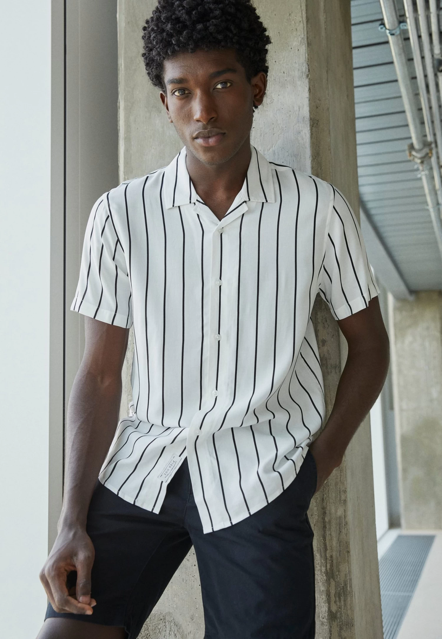 Pier One 2 PackCamiciaBlack/White Uomo Camicie PI922D0CS-Q11 - immagine 3