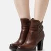 Pier One Leather Stivaletti Con PlateauBrown Donna Stivali PI911N09P-O11