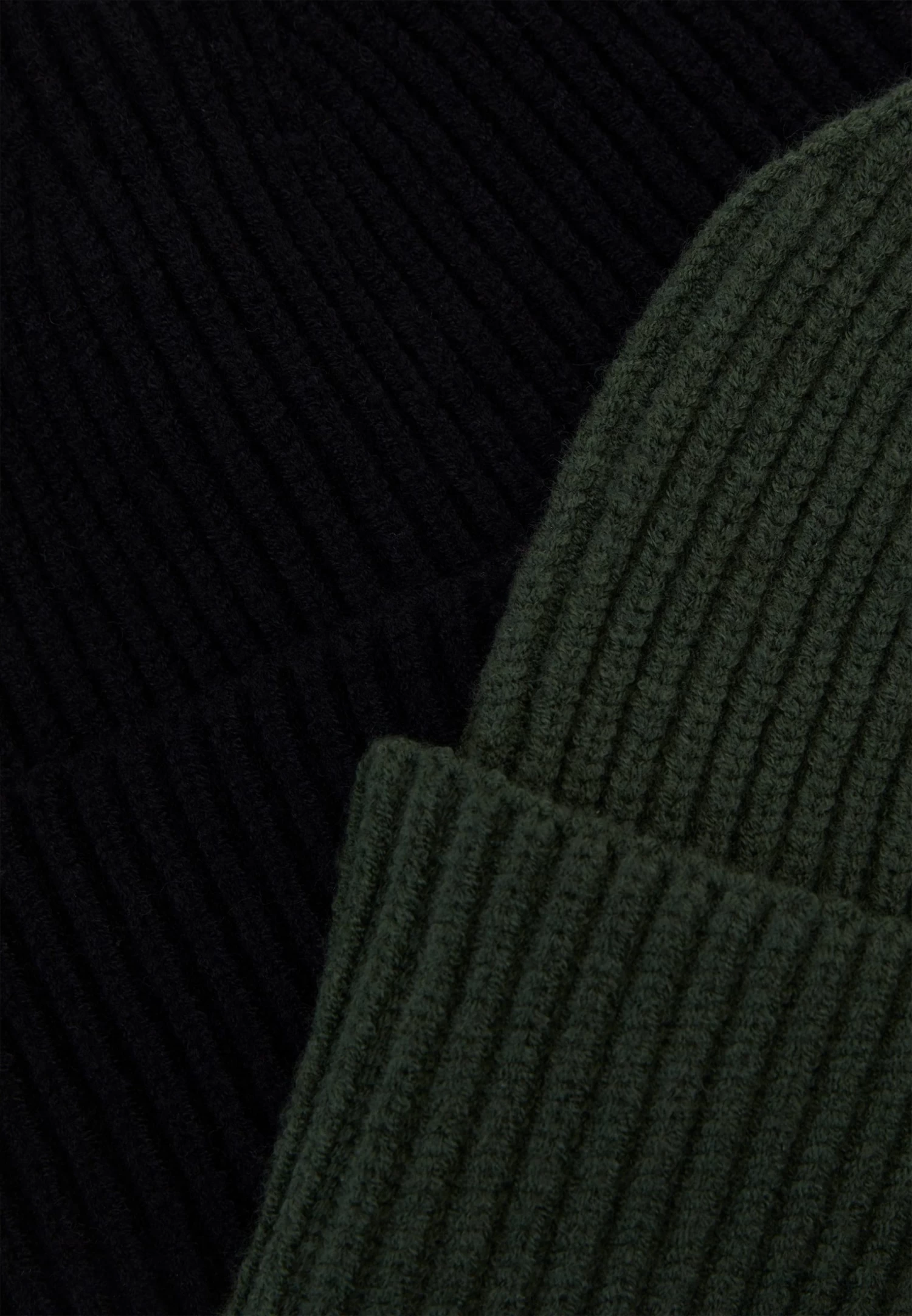 Pier One Unisex 2 PackBerrettoBlack/Khaki Uomo Cappellie Berretti PI954P00N-Q14 - immagine 3