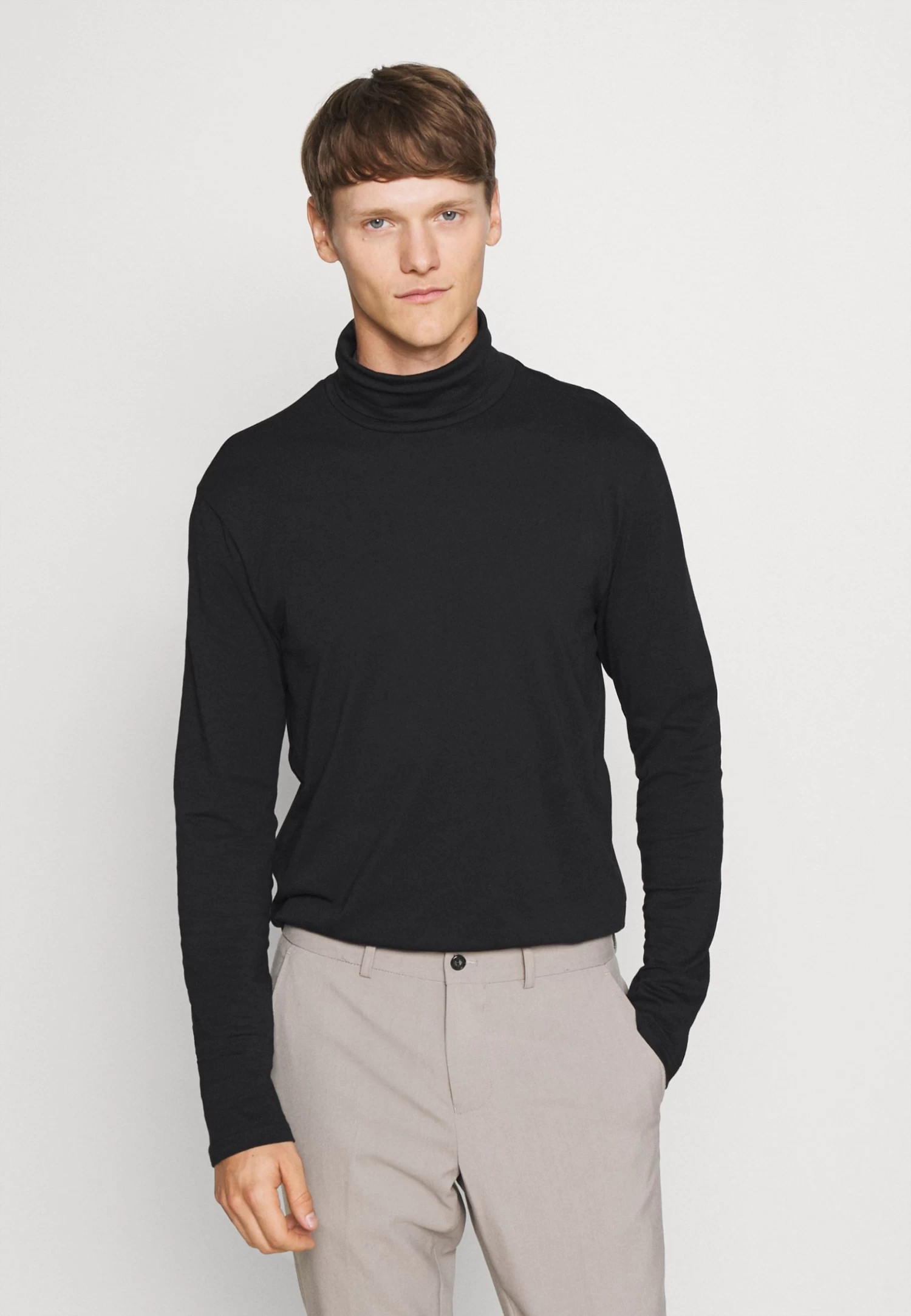 Pier One 3 PackMaglietta A Manica LungaBlack/Dark Grey/White Uomo T-shirt E Polo PI922O0UL-Q11 - immagine 2